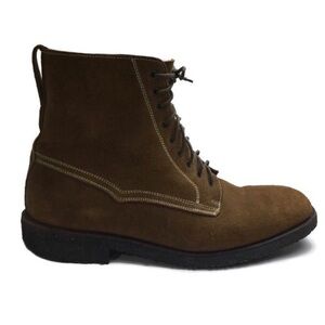 Sid Mashburn Field Handmade Brown Suede Lace-Up Boots Size 10